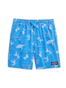 Плавки с черепаховым принтом для маленьких мальчиков и мальчиков Vineyard Vines, цвет ocean breeze
