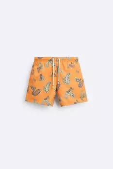 Плавки с принтом пейсли ZARA, апельсин
