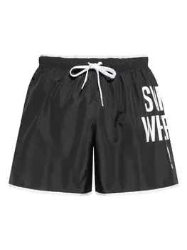 Плавки с текстовым принтом Moschino, черный
