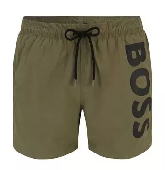 Плавки-шорты Hugo Boss Men's Octopus, цвет оливковый зеленый