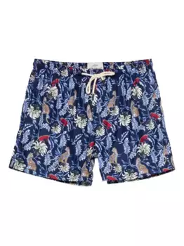 Плавки-шорты Malindi с цветочным принтом PENINSULA SWIMWEAR, синий