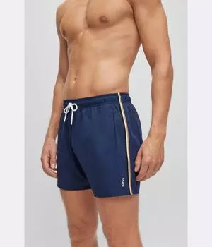 Плавки-шорты мужские Boss Bodywear на кулиске, синий