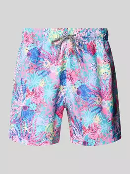 Плавки-шорты с эластичным поясом модель «Коралл» BOARDIES, фиолетовый