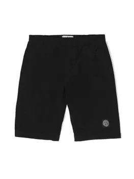 Плавки-шорты с аппликацией Compass Stone Island Junior, черный