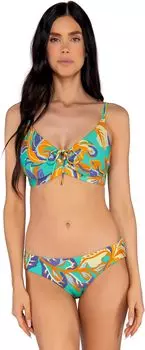 Плавки Sunsets Alana Reversible Hipster Bottoms, цвет Water Lily