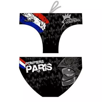 Плавки Turbo Pompiers Paris, черный