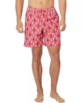 Плавки Vineyard Vines 7" Printed Chappy Trunks, цвет Lobster Stack/Jetty Red