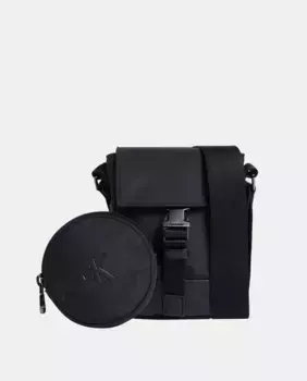 Плечевой ремень на молнии и дополнительная внешняя сумка Calvin Klein, чёрный