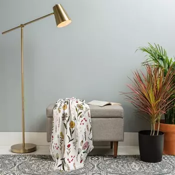 Плед Avenie Spring Garden Collection Iv Deny Designs, цвет White