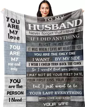 Плед Busyhead Husband Gift, серый