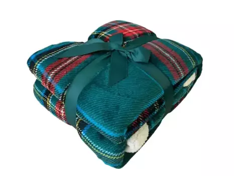 Плед Daunex Soft Light Tartan, зеленый