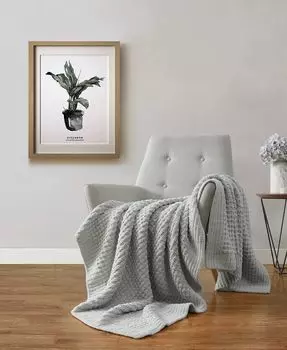 Плед для вафель, 52 x 75 дюймов SUNDAY CITIZEN, серый
