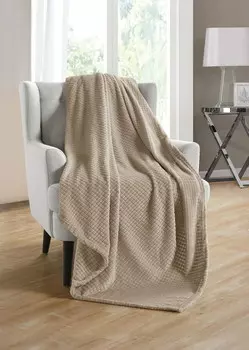 Плед флисовый Kate Aurora Living, коричнево-серый
