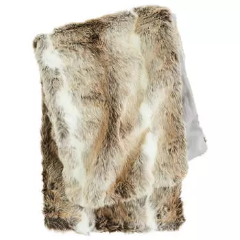 Плед H&M Home Faux Fur, светло-коричневый
