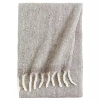 Плед H&M Home Wool-blend, светло-серый