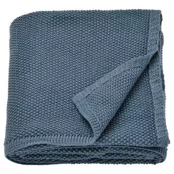 Плед Ikea Humlemott 130x170 см, серо-голубой