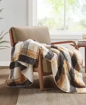Плед из искусственного мохера Bloomington для шерпа, 50 x 60 дюймов Woolrich, бежевый