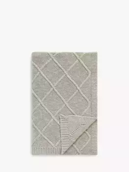 Плед John Lewis Chunky Diamond, цвет cool grey