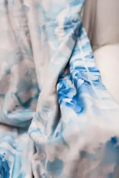 Плед Maryplaid Boheme Printed Fleece 160180, бежево-голубой