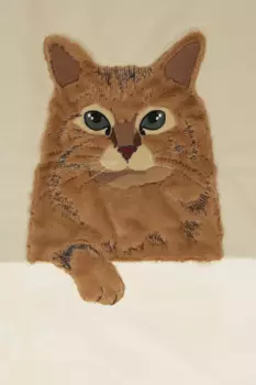 Плед Maryplaid Embroidered Cat Fleece 6M34012 160х180, бежевый