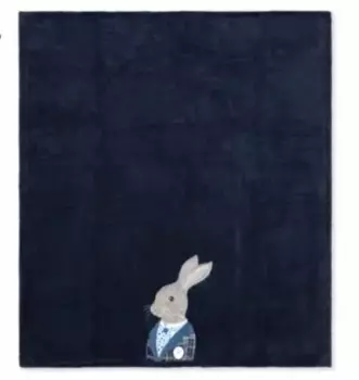 Плед Maryplaid Embroidered Rabbit Bussy Fleece 150180, синий