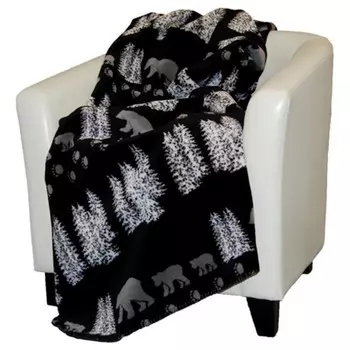 Плед с принтом Denali Home Collection, красный / черный