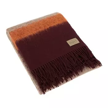 Плед Somma Cosmo In Wool And Alpaca, 130180 см, бордовый/мультиколор