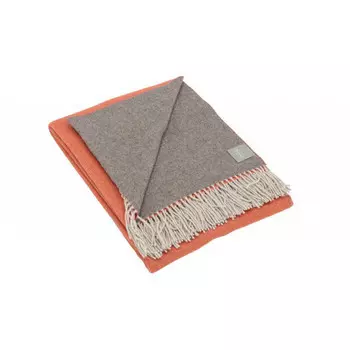 Плед Somma Pure Cashmere And Wool Gold, 130180 см, оранжевый/серый
