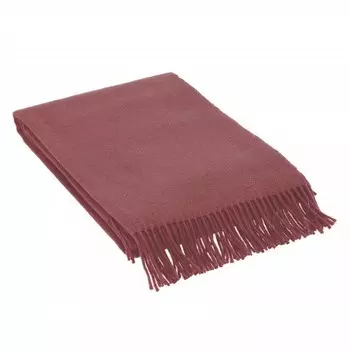 Плед Somma Pure Wool N.Pop Yarn Dyed With Fringes, 130190 см, розовый