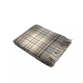 Плед Somma Sky Pure Australian Merino Wool With Fringes, 140190 см, серый