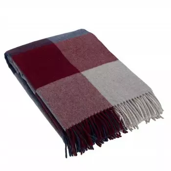 Плед Somma Yucon In Merino Wool, 130190 см, серый/мультиколор