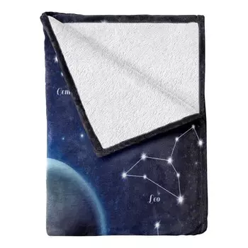 Плед twentyfour Astronomie, 175 см цвет nachtblau/dunkelgrau