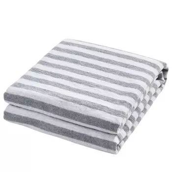Плед twentyfour Stripes, 200 см, серый/белый