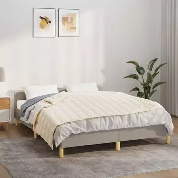 Плед утяжеленный vidaXL светло-кремовый 122х183 см, ткань 9 кг