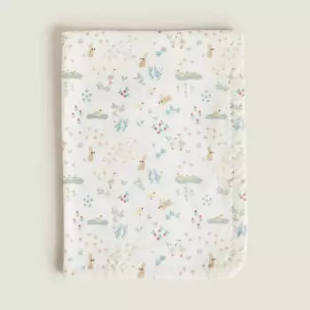 Плед Zara Floral Fleece, белый