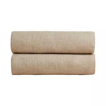 Плед Zara Home Fringed Herringbone, песочный