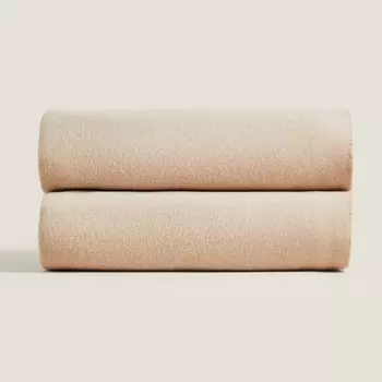 Плед Zara Home х Studio Nicholson Wool And Silk, бежевый