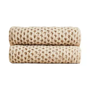 Плед Zara Home Open Knit, песочный