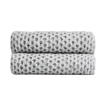 Плед Zara Home Open Knit, серый