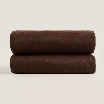 Плед Zara Home Soft-touch, коричневый