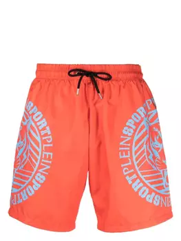 Plein Sport плавки Tiger с логотипом, оранжевый