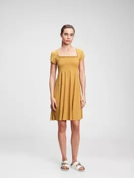 Плетеное мини-платье Gap, желтый