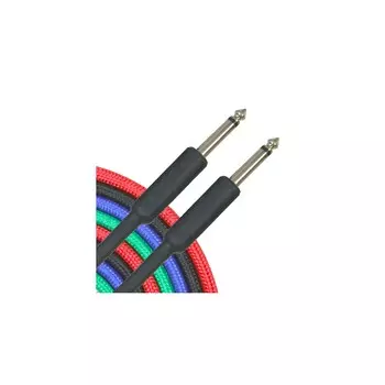 Плетеный инструментальный кабель Musician's Gear 1/4 дюйма, синий, 1 фут.