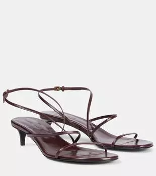 Плетёные кожаные сандалии Loop 35 Khaite, Red Wine