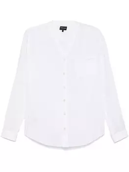 Плиссированная рубашка Giorgio Armani, белый