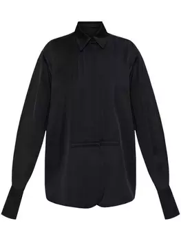 Плиссированная рубашка Jil Sander, черный