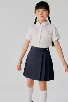 Плиссированная школьная юбка Clarks, синий