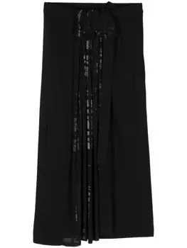 Плиссированная юбка миди Y's, черный