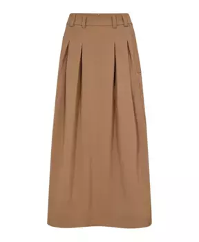 Плиссированная юбка с петлями для ремня и карманами. Co'Couture, бежевый