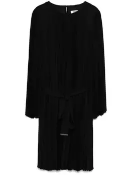 Плиссированное мини-платье DKNY, черный